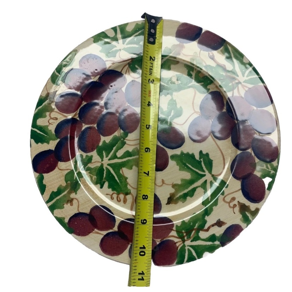 La Ceramica VBC nova MADE IN ITALY hand painted dinner plate-set of 4-grapes - Picture 5 of 6